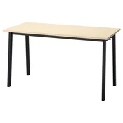 MITTZON Konferencijski sto, brezov furnir/crna, 140x68x75 cm