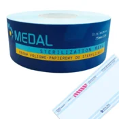 MEDAL Rokav za parno sterilizacijo STEAM 75 mm x 200 m, ploščat papir-folija, 1 rola