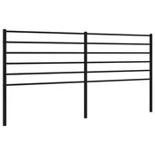 Vidaxl Kovinsko nadomestno vzglavje črno 200 cm