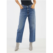 Navy Blue Womens Straight Fit Diesel Jeans - Womens