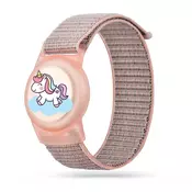 Tech-protect Nylon Pony remen za Apple AirTag 1/2, ružičasti