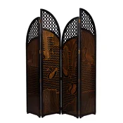 Casa Padrino luxury room divider black/gold ducks in the lake motif 184 x H 206 cm - vintage style screen