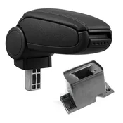VW PASSAT B5 naslon za roke - plastični adapter, črn, eko usnje