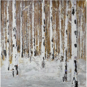 Rucno oslikana slika 70x70 cm Birch Wood – Wallity