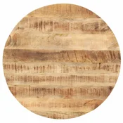 Vidaxl Mizna plošča iz trdnega mangovega lesa okrogla 25-27 mm 80 cm