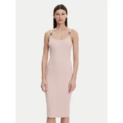 MICHAEL Michael Kors Pletena obleka MT482IL33D Roza Slim Fit
