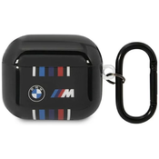 BMW AirPods 3 gen cover Black Multiple Colored Lines (BMA322SWTK)