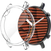 GS 2v1 ovitek z zaščitno folijo za Huawei Watch GT 2 42 mm, prozoren, brezbarven