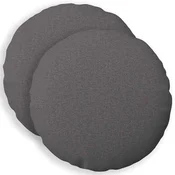 vidaXL Prevleka za blazino 2 kos HEERLEN Svetlo siva O 30 cm Blago