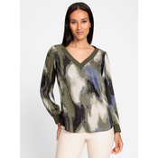 heine Bluza kremna/modra/kaki