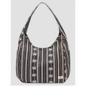 Volcom Schoolyard Canvas Hobo Tote Handbag black combo