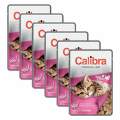 CALIBRA Cat Kitten koščki piščanca in purana v omaki 6x100 g