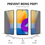 ENKAY Anti-Spy zaščitno steklo za Samsung A52 | Full Glue, črn rob