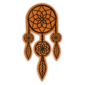 shumee Velik lovilec sanj Patchion - oranžen - likalnik/termo zapečatena podlaga - vezen našitek/značka/emblem