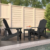 Vrtne stolice Adirondack sa stolicem HDPE antracit