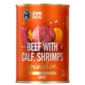 shumee John Dog | Pumpkin line | Odrasli 400g - Govedina s teletino, kozicami in bučo 400g