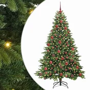 Vidaxl Umestno božično drevo med 300 LED Zelena 180 cm PE in PVC