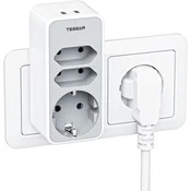 Tessan 330C vtični razdelilec, 1x Schuko + 2x Euro vtičnici, 1x USB-A, 1x USB-C (TS-330-C)