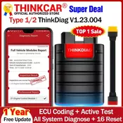 THINKCAR Thinkdiag Old version V1.23.004 OBD2 Scanner Full system Diagnose ecu coding All software 1 year free update Easydiag4