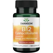 Swanson Vitamin B12, 500mcg, 100 kapsula