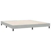 Vidaxl posteljni okvir brez vzmetnice svetlo siva 180x220 cm žamet