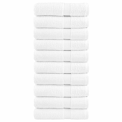 Premium kopalne brisače 10 kosov bela 100x150 cm 600 gsm bombaž