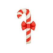 PartyDeco Folijski balon - Sladkorna palčka s pentljo 70 x 131,5 cm