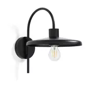 Črna stenska svetilka o 27 cm Nuvira – Kave Home