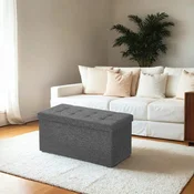 Songmics Shranjevalna klop 38x76x38 cm Siva