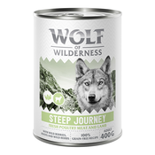 Wolf of Wilderness Adult “Expedition” 6 x 400 g - Steep Journey - perutnina z jagnjetino