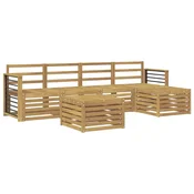 Set vanjskih sofa 6 pcs Bijela Čvrsto drvo akacije