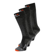 X-SOCKS Sportske čarape CARVE, crna / bijela / narančasto crvena / siva melange