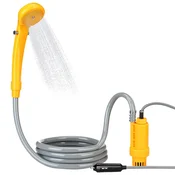 Northix Prenosni 12V kamping tuš, 5m kabel, nastavljiv tlak
