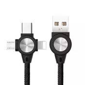 3v1 pleten kabel Power Charge za polnjenje več naprav hkrati