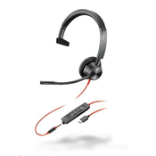 Slušalke Poly Headset Blackwire 3315, 3, 5 mm jack adapter USB-C/A, mono