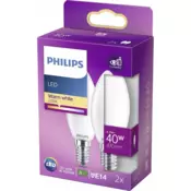 Philips 2 paketa LED E14 Crown 40W Frost 470lm