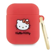 Hello Kitty ovitek Silicone 3D Kitty Head za AirPods 1/2 - fuksija