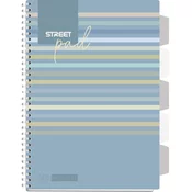 ZVEZEK ŠPIRALA STREET PAD LINES A4 5MM KARO 100L PR 67138