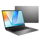 ASUS Vivobook 14 Flip TP3407SA-SG146W Ultra 5 226V 14.0 WUXGA Touchscreen 60Hz 300 nits AG 16GB LPDDR5X 512GB SSD Intel Arc Graphics FHD Webcam 70Wh Windows 11 Matte Grey