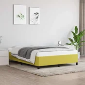 Posteljni okvir brez vzmetnice zelen 140x190 cm blago