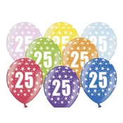 PartyDeco Balon s številko 25 rojstnega dne