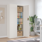 vidaXL Arhivska omara bela 90x40x180 cm jeklo