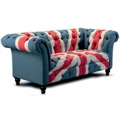 Casa Padrino luxury Chesterfield 3 seater sofa blue/red/white/black 235 cm
