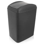 Northix Koš za smeti 20L, trpežen material, temno siva barva, preklopni pokrov