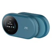 slomart ZTE U10S Pro 4G Mobilni WiFi 6 Hotspot - Teal, LCD zaslon, 3000 mAh, do 32 naprav, USB-C, enopasovni (2.4 GHz), kompakten in lahek, idealen za hitro povezavo.