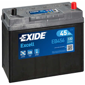 Exide Excell EB456 baterija, 45 Ah, uski terminali, D+, 330 A(EN), 237 x 127 x 227 mm