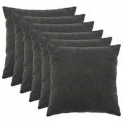 vidaXL Prevleka za blazino 6 pcs HEERLEN Temno siva 60 x 60 cm Bouclé