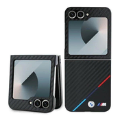 slomart Etui BMW Carbon Tricolor za Samsung Galaxy Z Flip 6 - črno