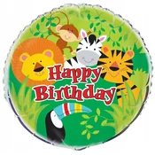 Unique Folija balon za rojstni dan JUNGLE živali safari živalski vrt rojstni dan 45 cm