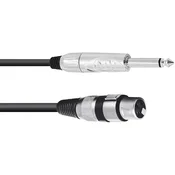 Omnitronic Omnitronic 30225170 XLR adapterski kabel [1x XLR vtičnica 3-polna - 1x klinken vtič 6.3 mm (mono)] 5.00 m črna, (20428043)